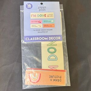 Pippi Post Classroom Decor Bulletin Kit I’m Done Choice Board 1 header 15 choice